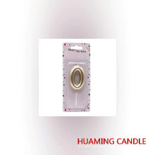 Wholesale Party Decoration Number Candles 0-9 with golden color